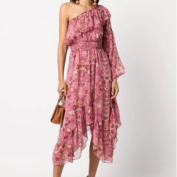 Misa Los Angeles Vola Dress In Cristobal Mirror